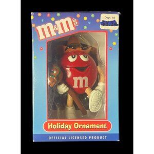 Kurt Adler Red Cowboy M&M Christmas Holiday Ornament
